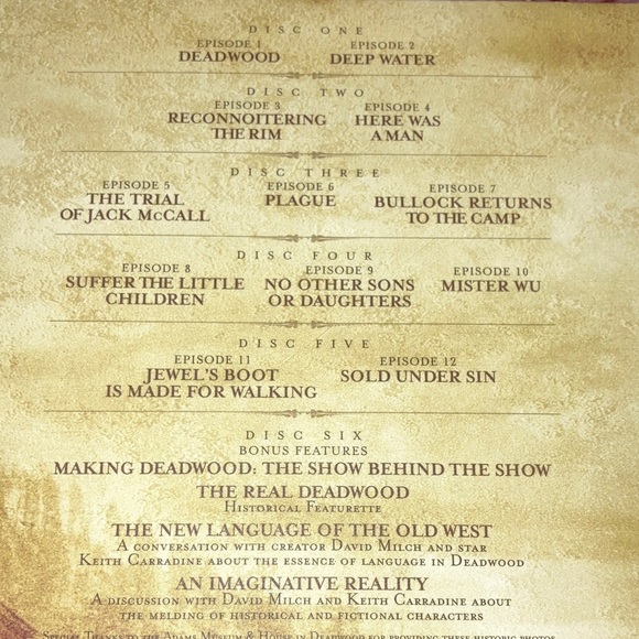 Deadwood: The Complete First Season 6 DVD box set - Picture 12 of 13